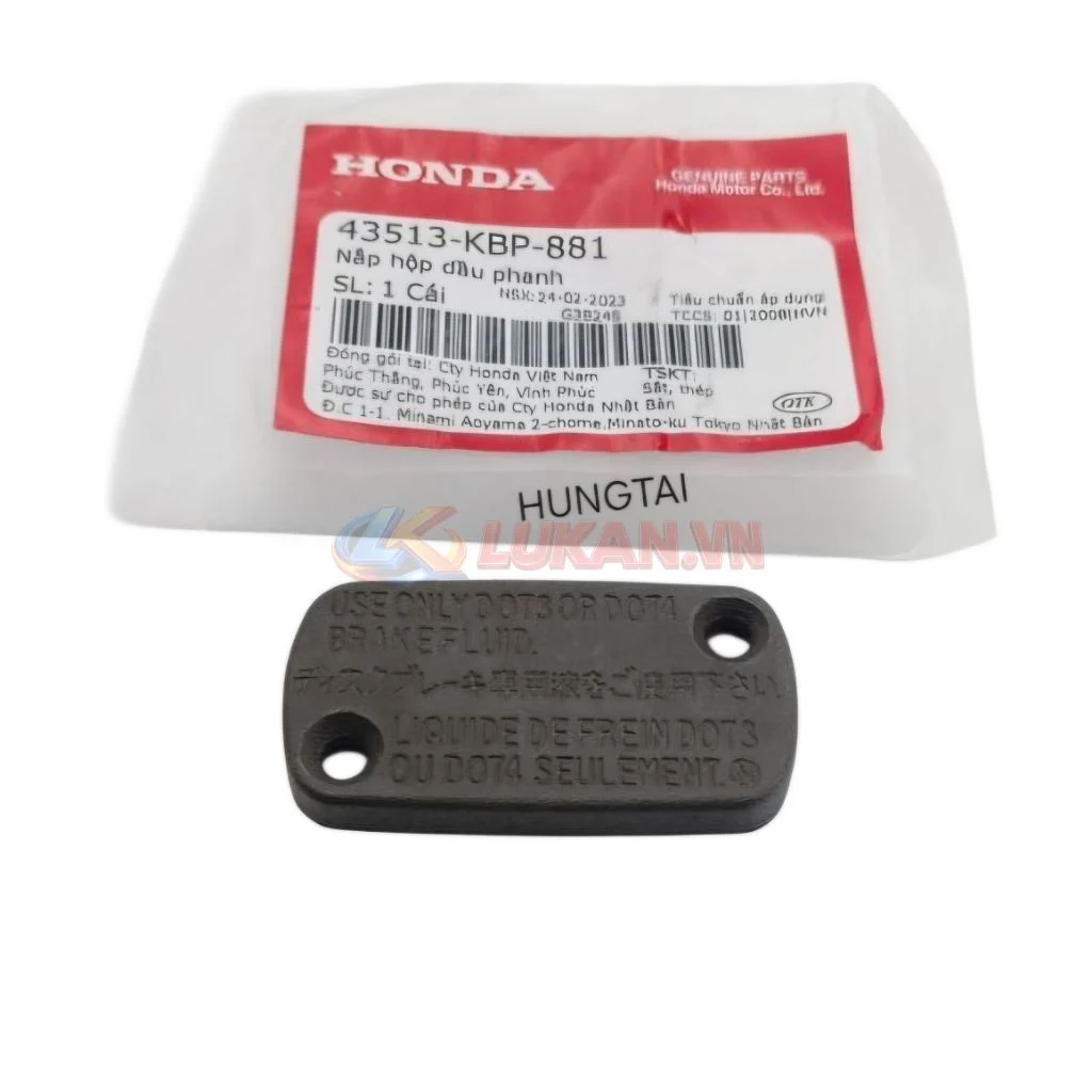 Nắp cùm bình dầu phanh, thắng WAVE RS, S110, RSX, FUTURE 125... Bạc zin 43513-KBP-881 - Ảnh 2
