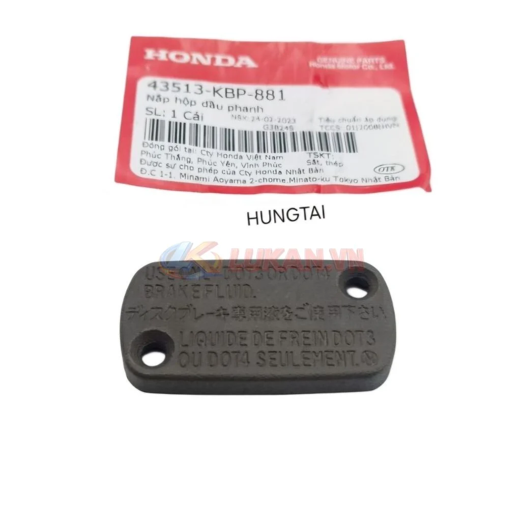 Nắp cùm bình dầu phanh, thắng WAVE RS, S110, RSX, FUTURE 125... Bạc zin 43513-KBP-881 - Ảnh 4