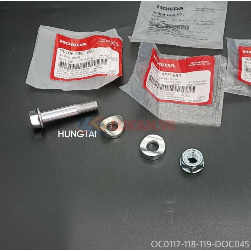Bộ ốc bắt sọ khỉ, chảng ba tay lái WAVE A, RS, S100, RSX, FUTURE 2, NEO, X.... zin - Ảnh 4