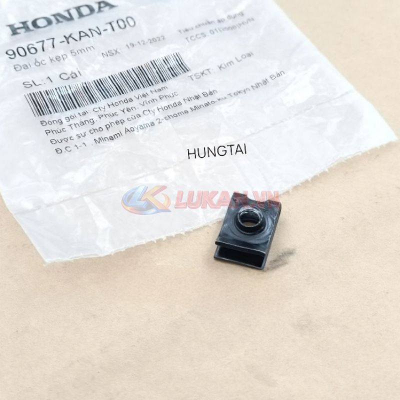 Đai ốc pass kẹp ốp sườn, dàn áo WAVE ALPHA, RS, S100, RSX.... zin 5mm 90677-KAN-T00 - Ảnh 3
