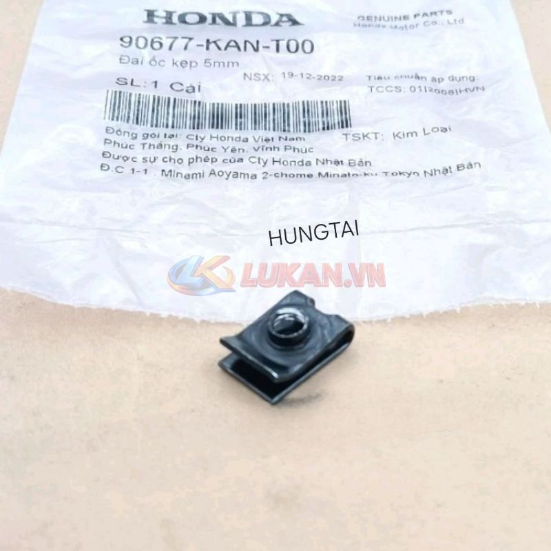 Đai ốc pass kẹp ốp sườn, dàn áo WAVE ALPHA, RS, S100, RSX.... zin 5mm 90677-KAN-T00
