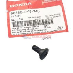 Ốc bắt nhựa đuôi rùa WAVE Thái, ALPHA, ZX, FUTURE... zin Honda. vít 6x14 90380-GM9-740