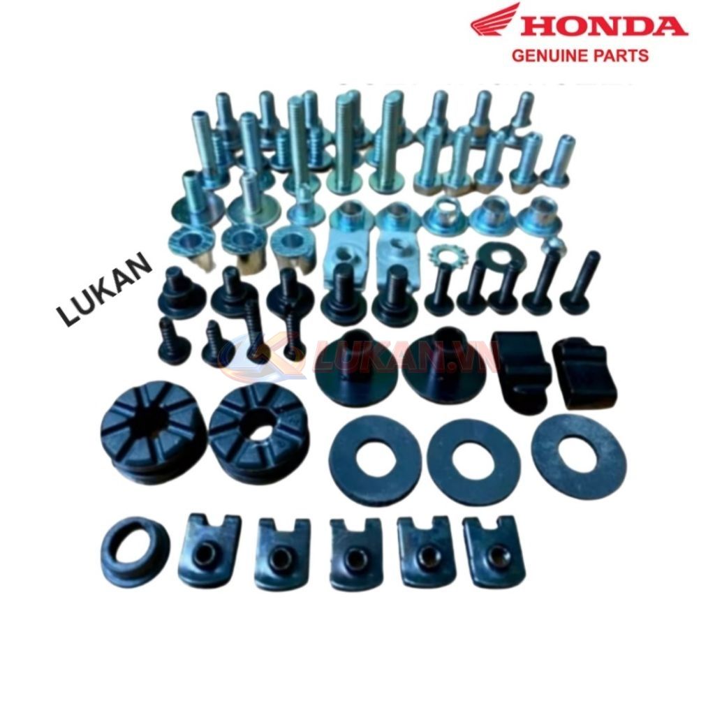 Bộ ốc, vít kẹp bắt võ nhựa dàn áo xe WAVE Thái, ALPHA, ZX... zin Honda - Ảnh 4
