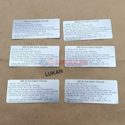 Tem thông số năm sản xuất WAVE A, ALPHA 110 cánh bửng yếm