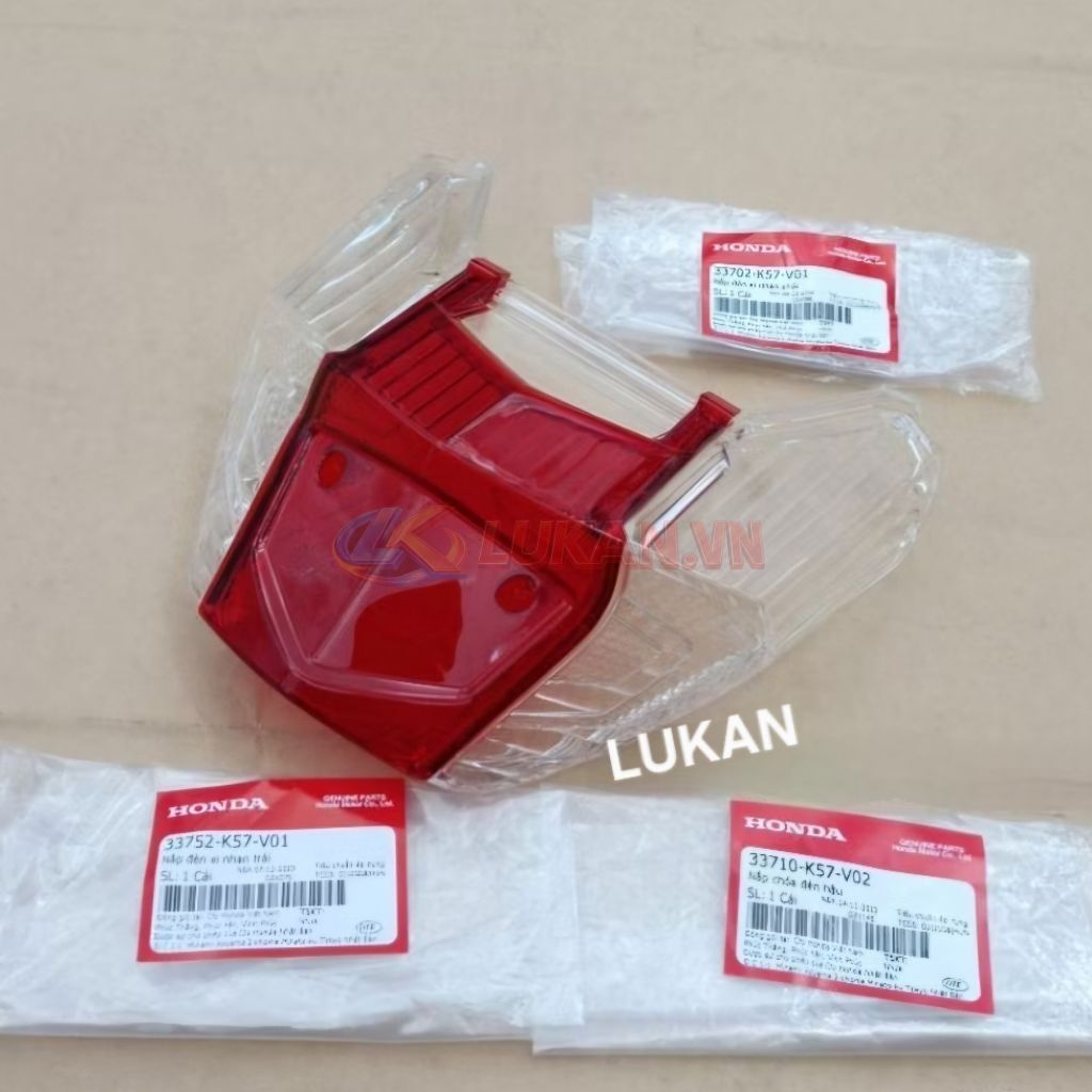 Bộ nắp chụp lái, võ xi nhan đèn hậu WAVE BLADE 110 zin 33752-K57-V01, 33710-K57-V02, 33702-K57-V01 - Ảnh 4
