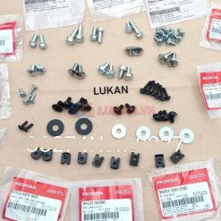 Bộ ốc vít, kẹp bắt nhựa dàn áo WAVE A, RS, S100, RSX 100... zin Honda