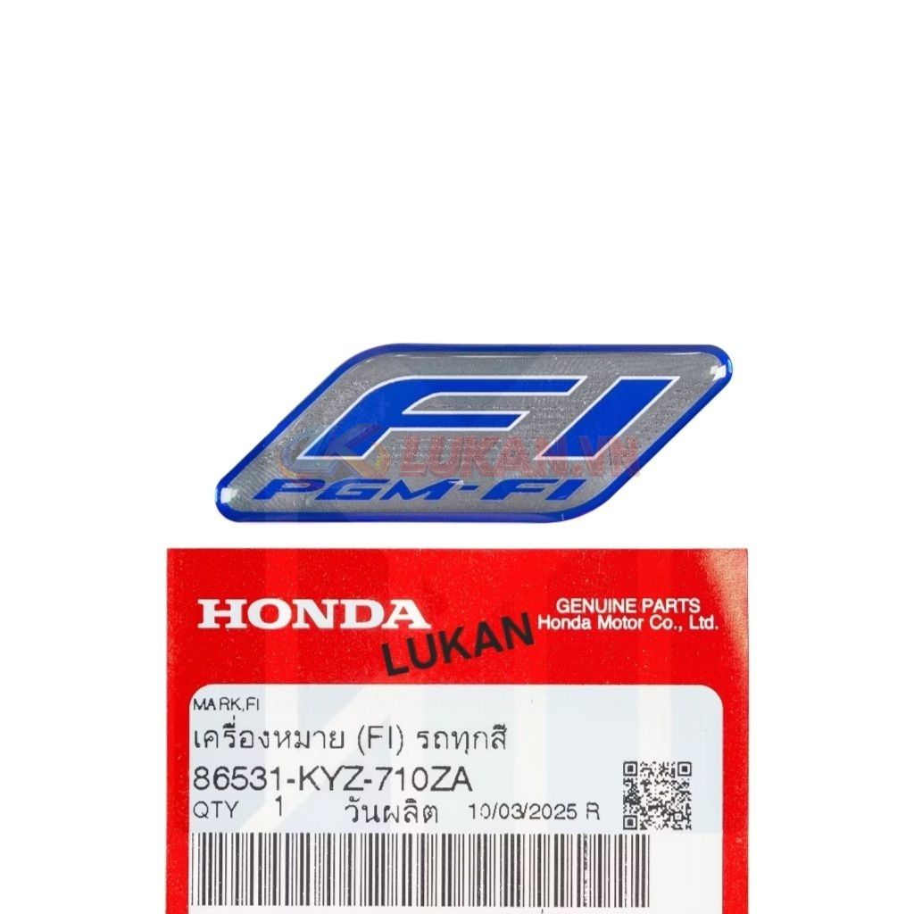 Tem xanh logo Fi nhựa đầu xe WAVE, FUTURE 125.... zin 86531-KYZ-710ZA - Ảnh 5