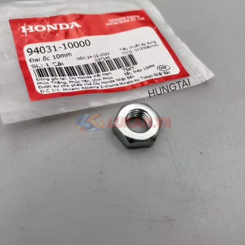 Ốc, tán 10mm trục cốt gắp WAVE A, RS, S100, ALPHA, FUTURE... zin 94031-10000 - Ảnh 4