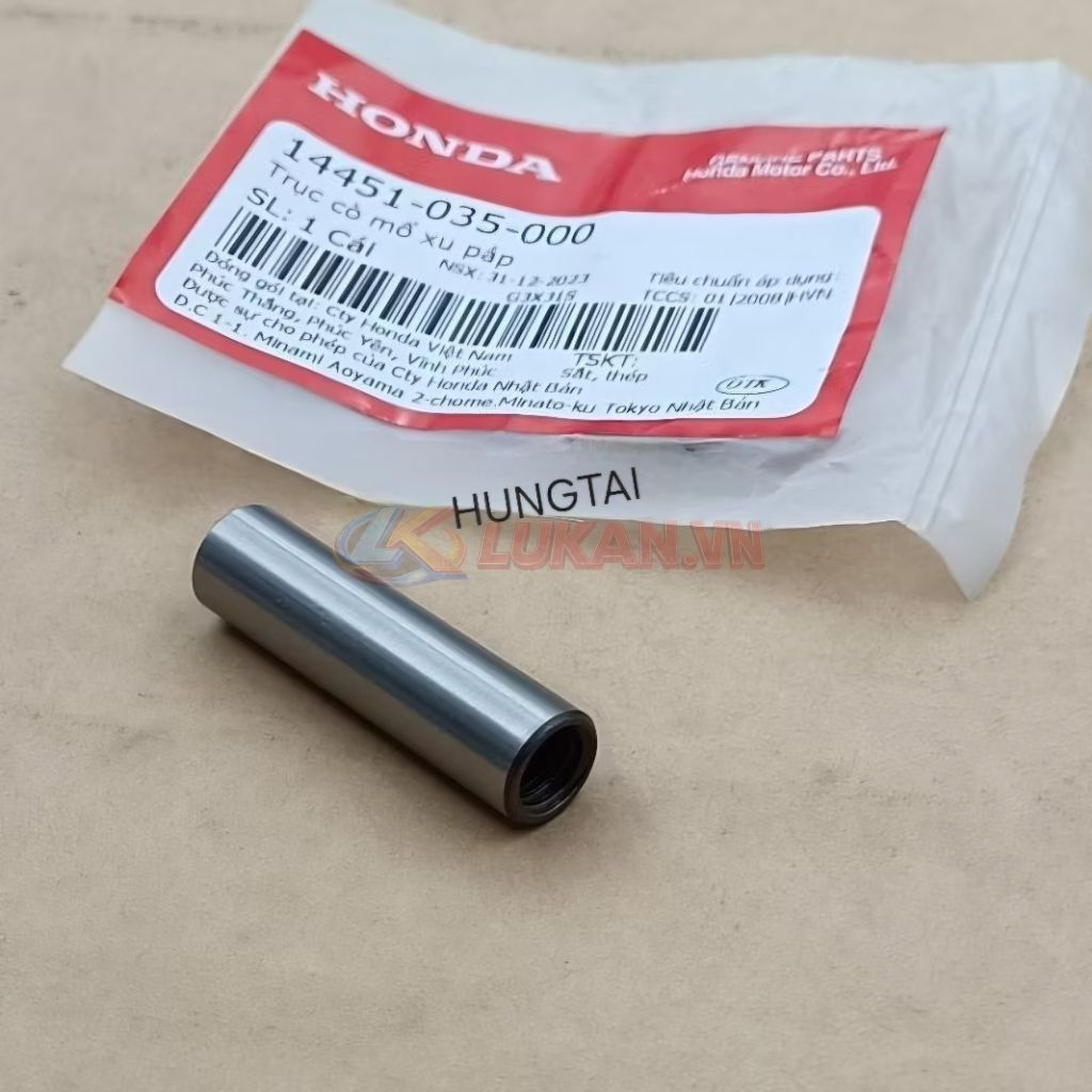 Ắc, trục cam cò, xupap đầu quylat DREAM, WAVE, FUTURE, CUB.... zin 14451-035-000 - Ảnh 3