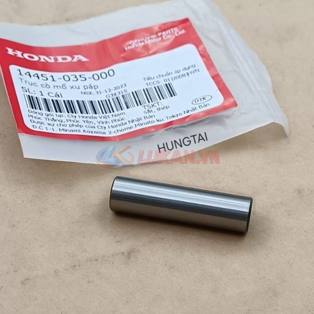 Ắc, trục cam cò, xupap đầu quylat DREAM, WAVE, FUTURE, CUB.... zin 14451-035-000 - Ảnh 4