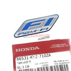 Tem xanh logo Fi nhựa đầu xe WAVE, FUTURE 125.... zin 86531-KYZ-710ZA