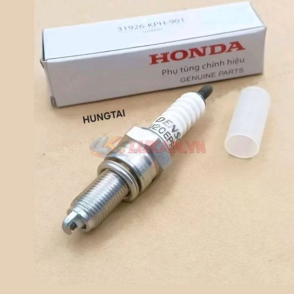Bugi đánh lửa chân dài WAVE 110, FUTURE 125..... hộp trắng zin Honda 31926-KPH-901