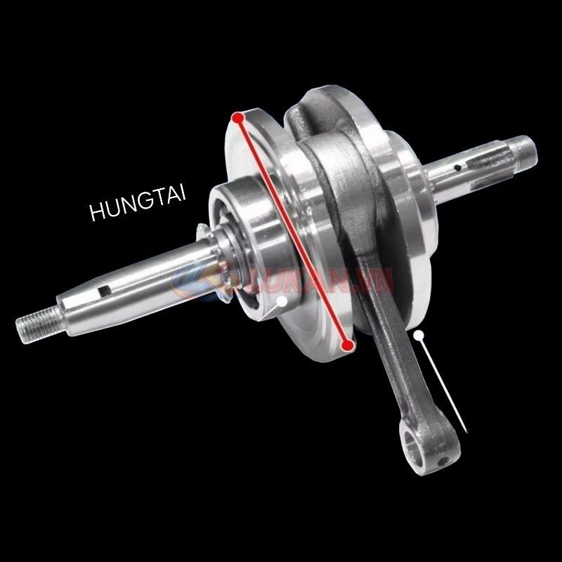 Cây dên trục khuỷu, WAVE 110 biên xe CUB, 67, 81, 1 nồi má 96mm, tay 94 - Ảnh 2