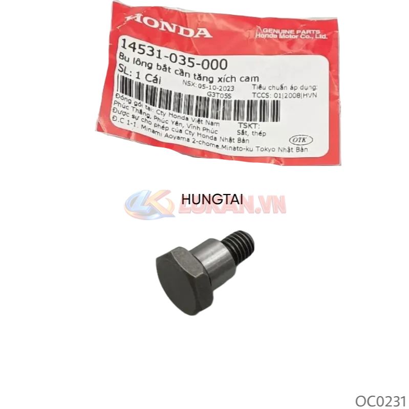 Ốc, bu lông bắt cần tăng sên, xích cam DREAM, WAVE, FUTURE... zin 14531-035-000 - Ảnh 2