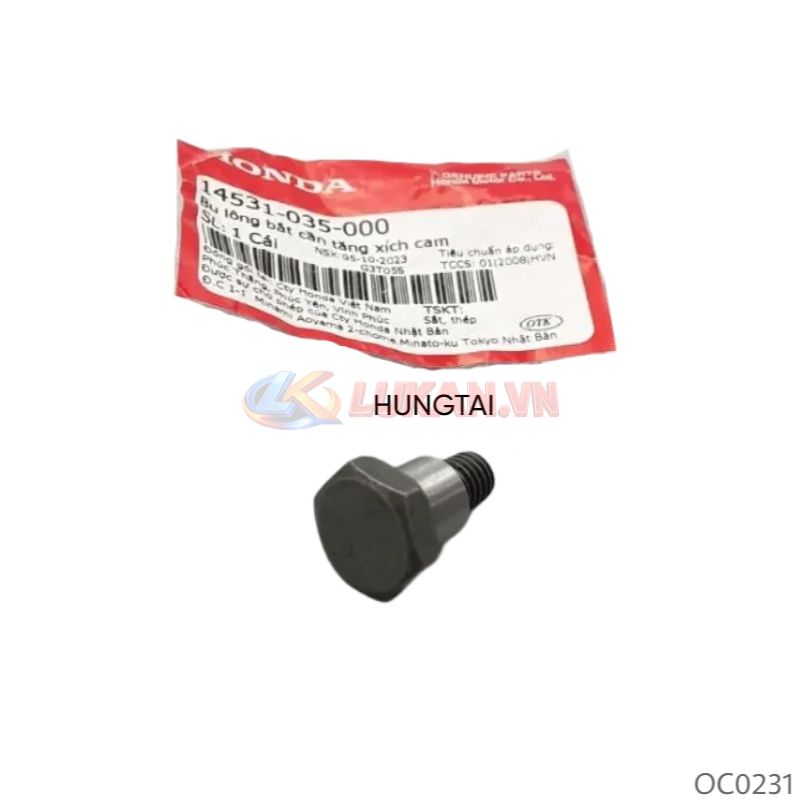 Ốc, bu lông bắt cần tăng sên, xích cam DREAM, WAVE, FUTURE... zin 14531-035-000 - Ảnh 4
