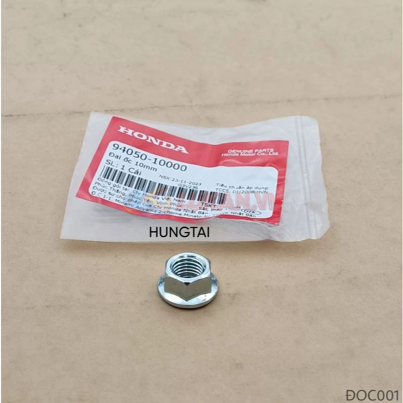 Ốc, tán đầu cốt dên, vô lăng, cốt gắp DREAM, WAVE, FUTURE.... 10mm zin 94050-10000 - Ảnh 4