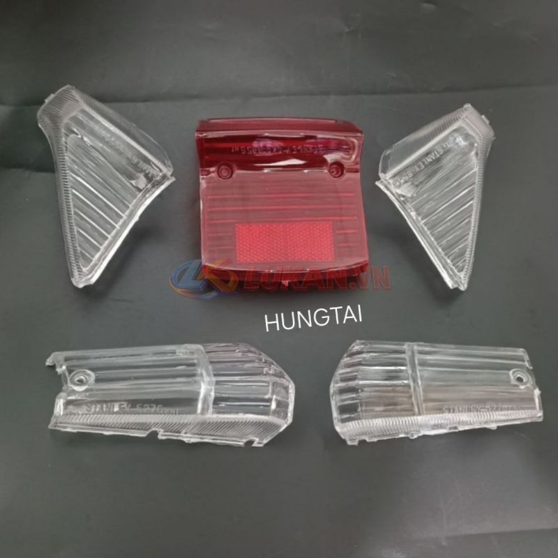 Bộ nắp chụp võ đèn hậu, xi nhan xe DREAM trắng trong suốt - Ảnh 6