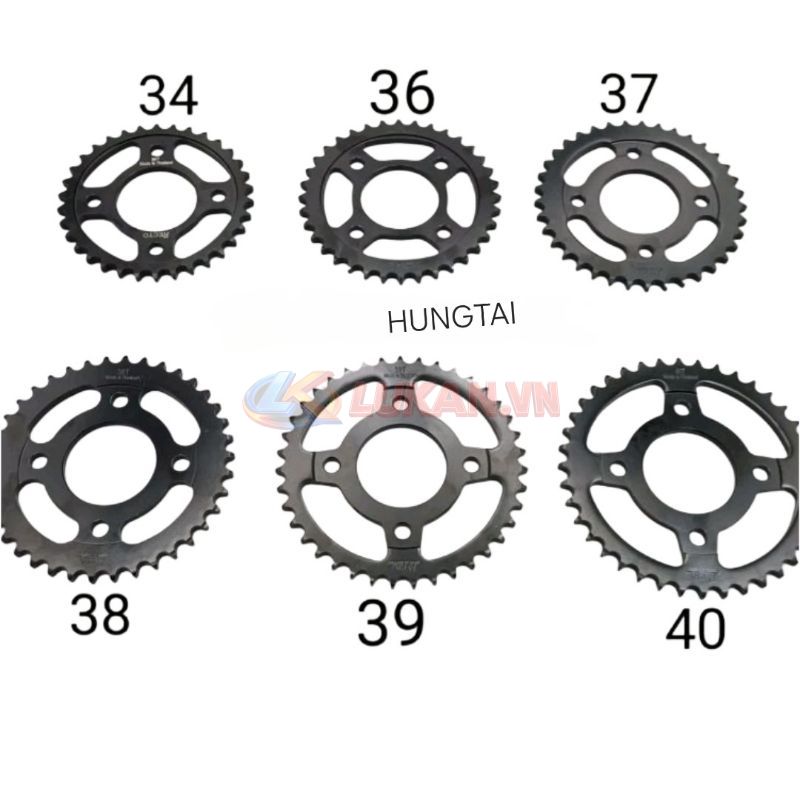 Bánh răng, dĩa nhông tải bánh sau WINNER, SONIC, CBR 150... đủ kích thước