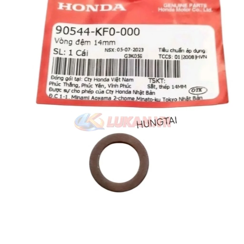 Lông đền đồng ốc tăng cam DREAM, WAVE, FUTURE... vòng đệm 14mm zin 90544-KF0-000