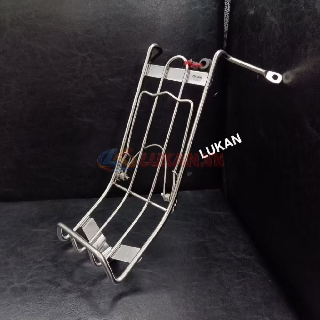 Baga giữa inox, kẹp để đồ xe FUTURE MẬP 125 2012-2017... 8 li mẫu xưa - Ảnh 3