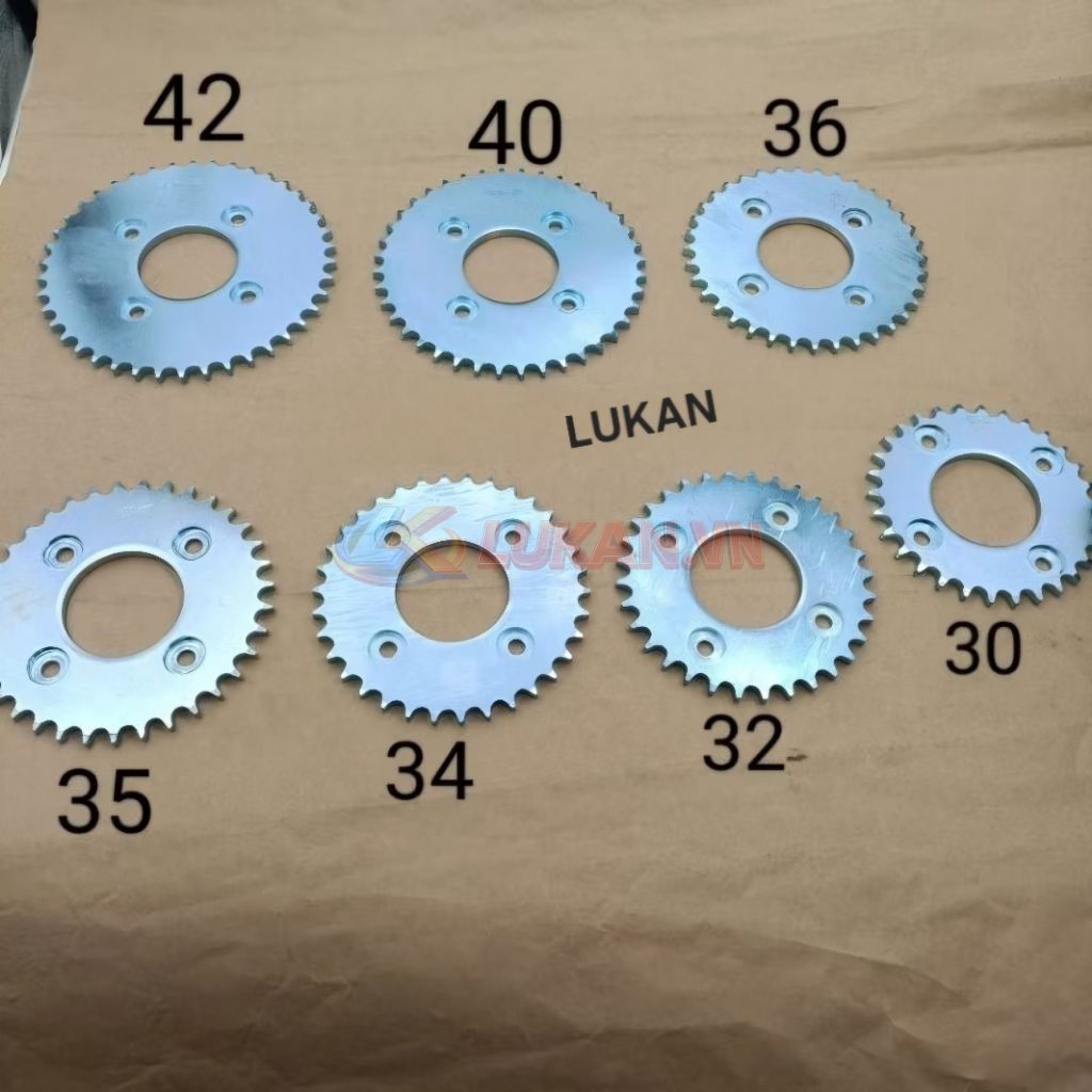 Bánh răng, dĩa nhông tải bánh sau WAVE A, RS, S110, RSX, FUTURE 125.... đủ kích thước