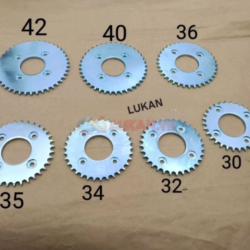Bánh răng, dĩa nhông tải bánh sau WAVE A, RS, S110, RSX, FUTURE 125.... đủ kích thước - Ảnh 3