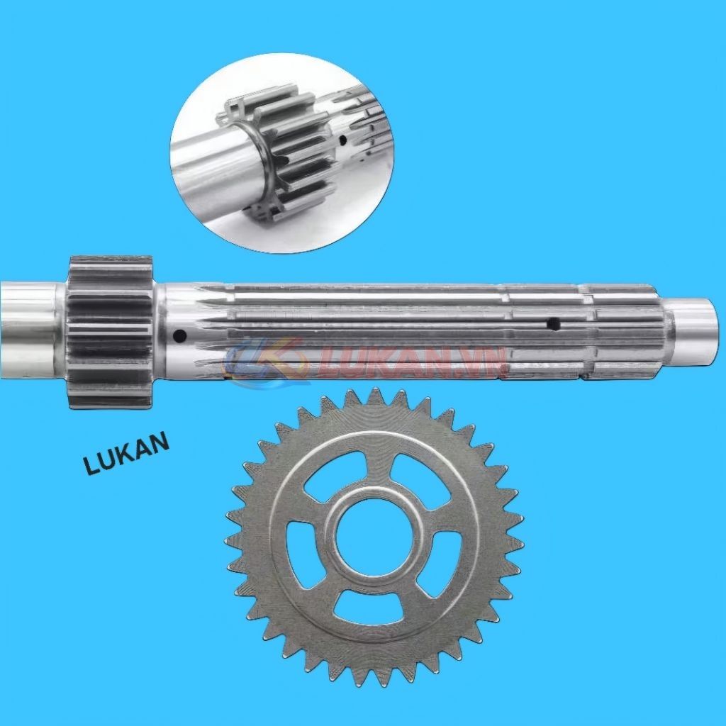 Cặp trục cốt số 1 đấu, nhông nồi côn xe WINNER, SONIC 150... 14, 36T - Ảnh 2