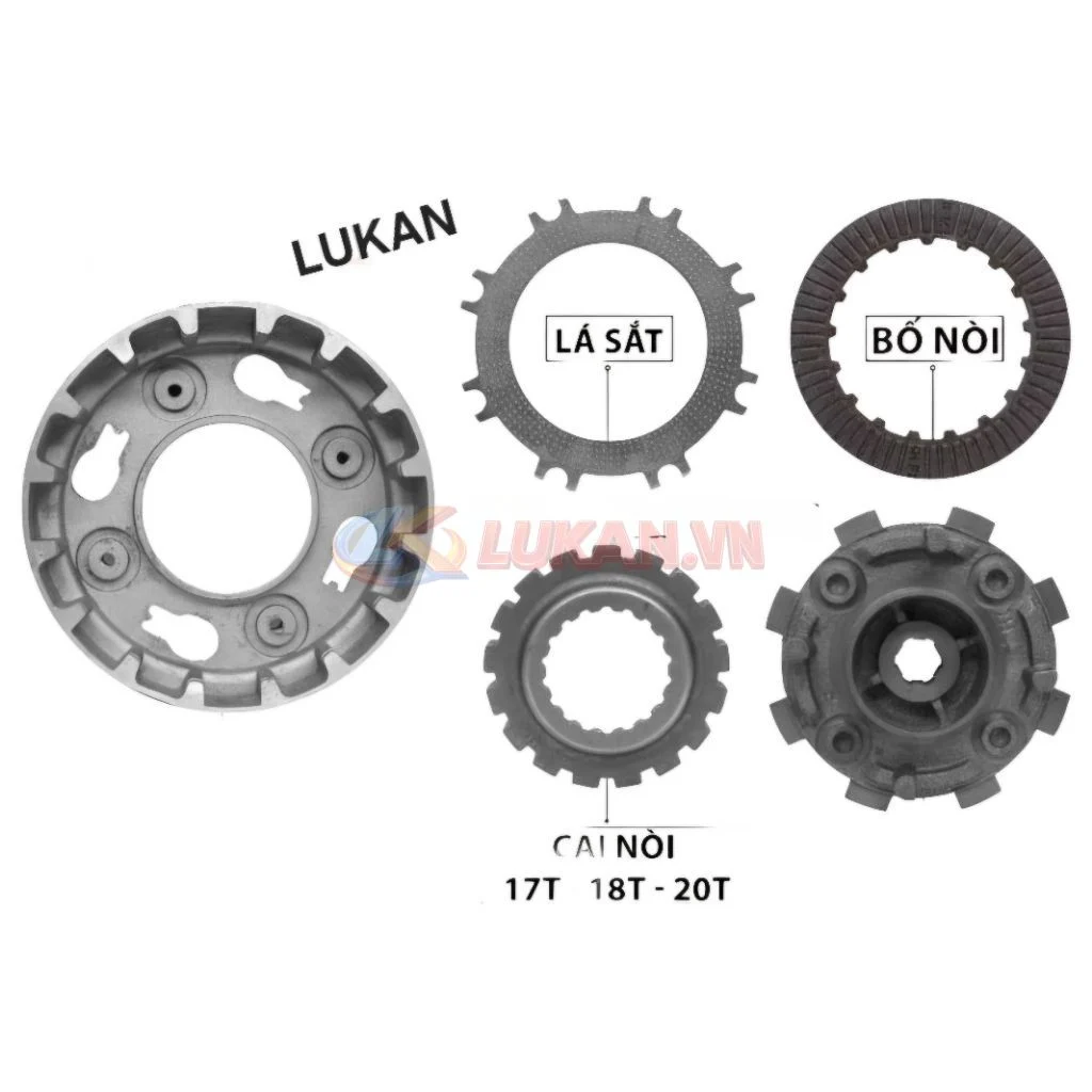 Cụm bố nồi, côn ly hợp xe Honda CUB, CL, 67, CD... - Ảnh 2
