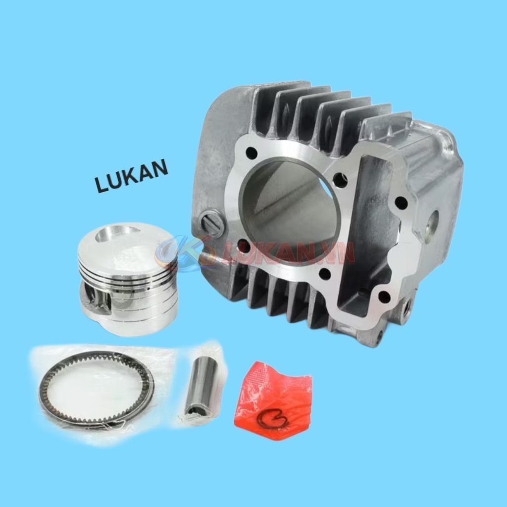 Lòng nhôm, hơi xi lanh 54mm WAVE S110, RSX, BLADE, A110.... luôn piston bạc - Ảnh 3
