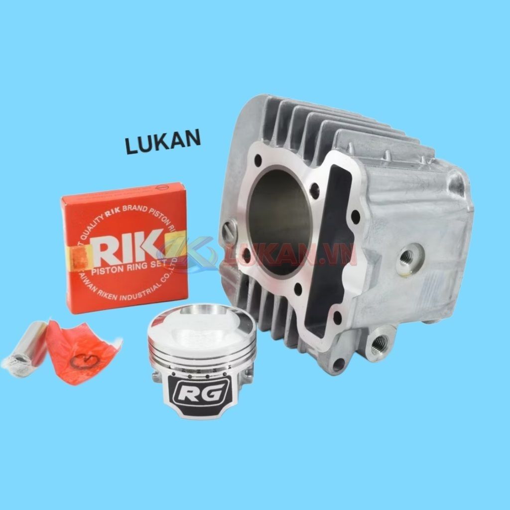Lòng nhôm, hơi xi lanh 54mm WAVE S110, RSX, BLADE, A110.... luôn piston bạc - Ảnh 5