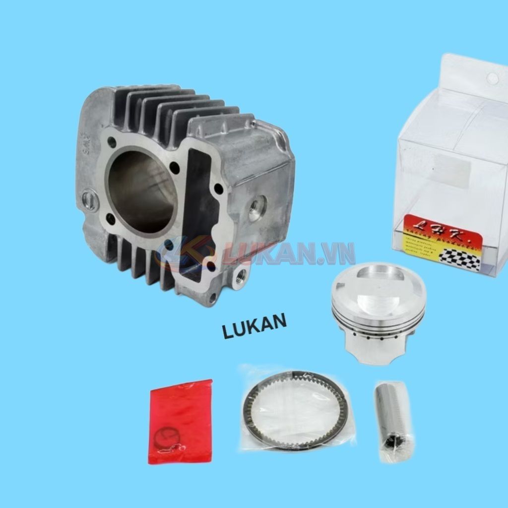 Lòng nhôm, hơi xi lanh 54mm WAVE S110, RSX, BLADE, A110.... luôn piston bạc - Ảnh 6