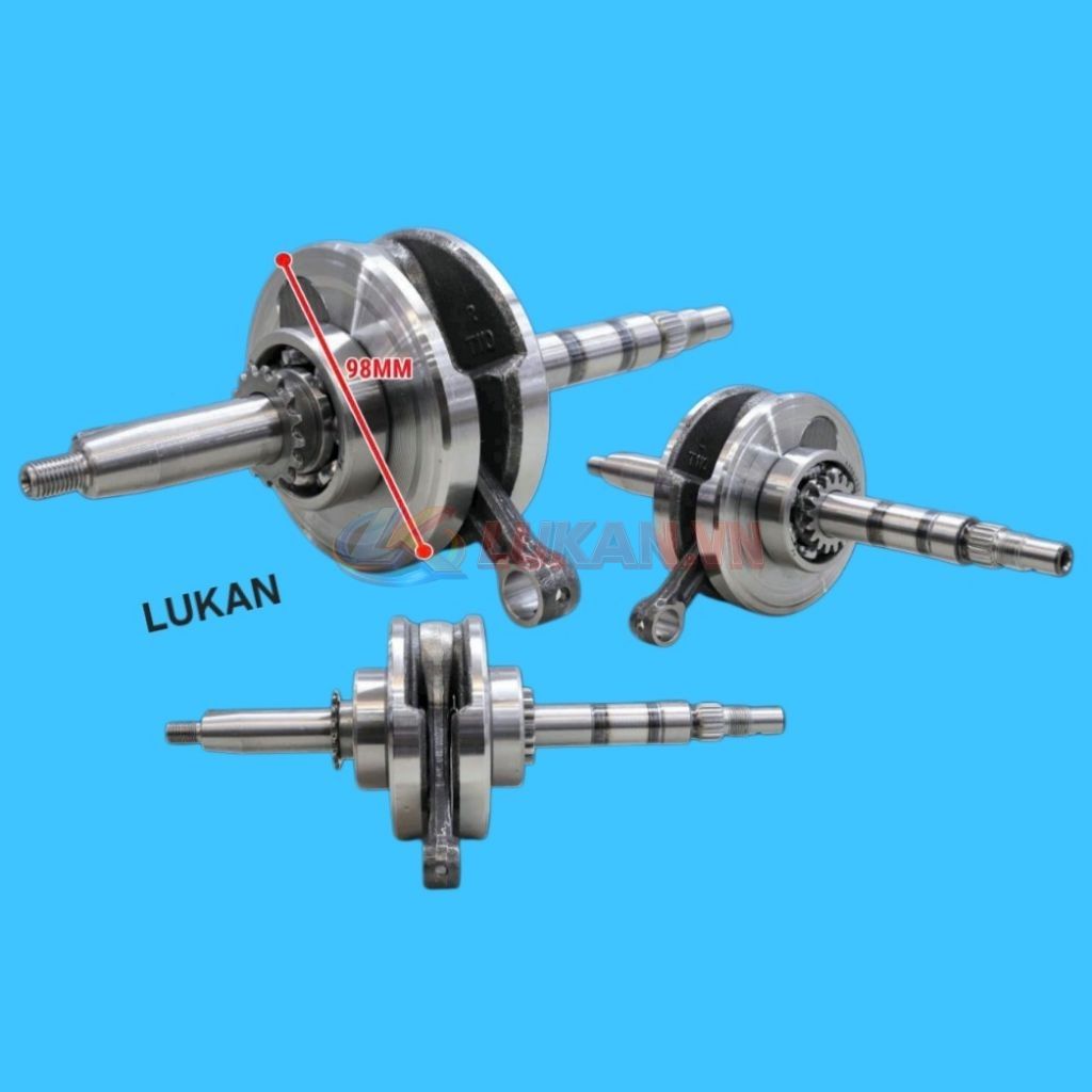 Cây Dên trục khuỷu, biên biên động cơ DREAM, WAVE 110.... KFL má 98mm, tay 97, 10.5mm - Ảnh 3