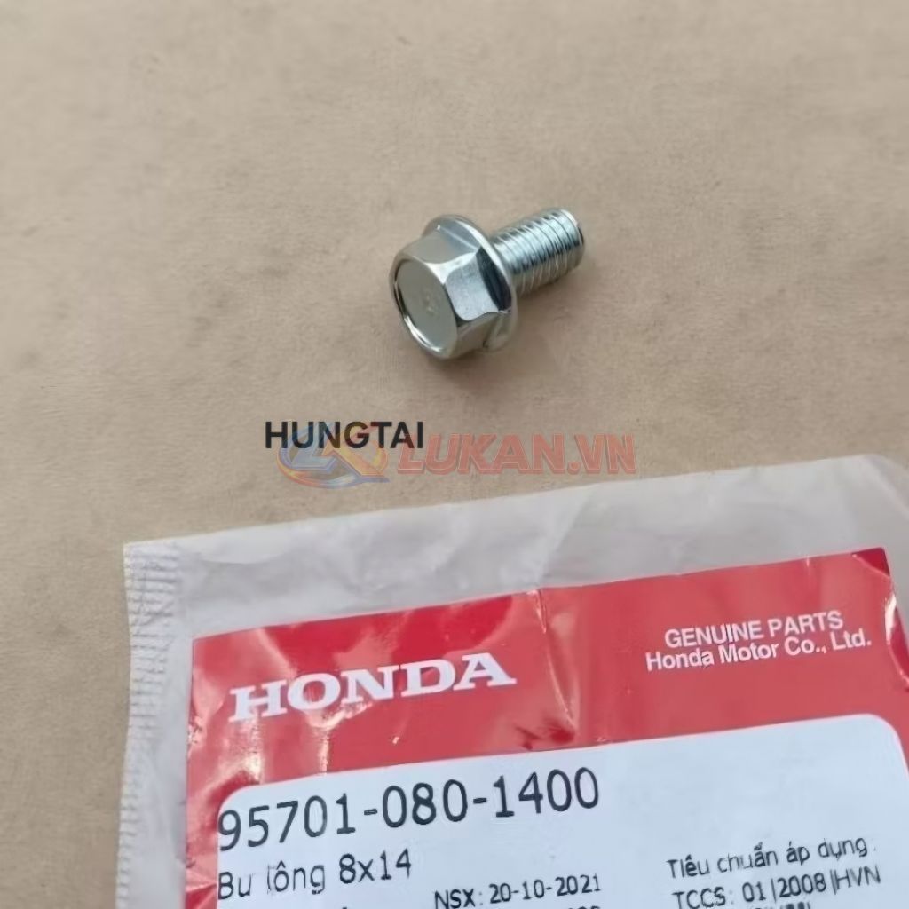 Ốc, bu lông cảng đuôi, tay xách yên xe DREAM zin 8x14 95701-080-1400, 95701-080-1408 - Ảnh 2