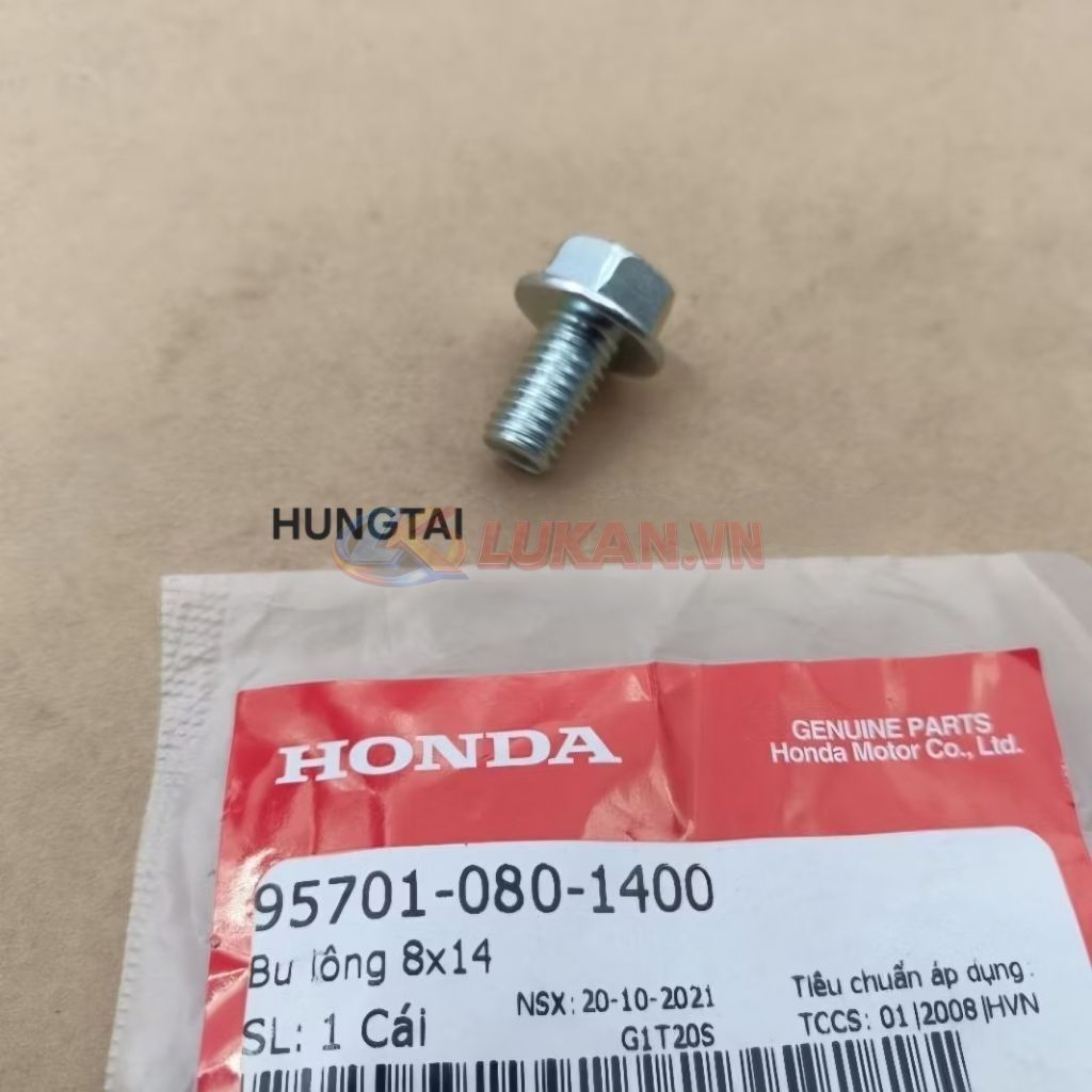 Ốc, bu lông cảng đuôi, tay xách yên xe DREAM zin 8x14 95701-080-1400, 95701-080-1408 - Ảnh 4