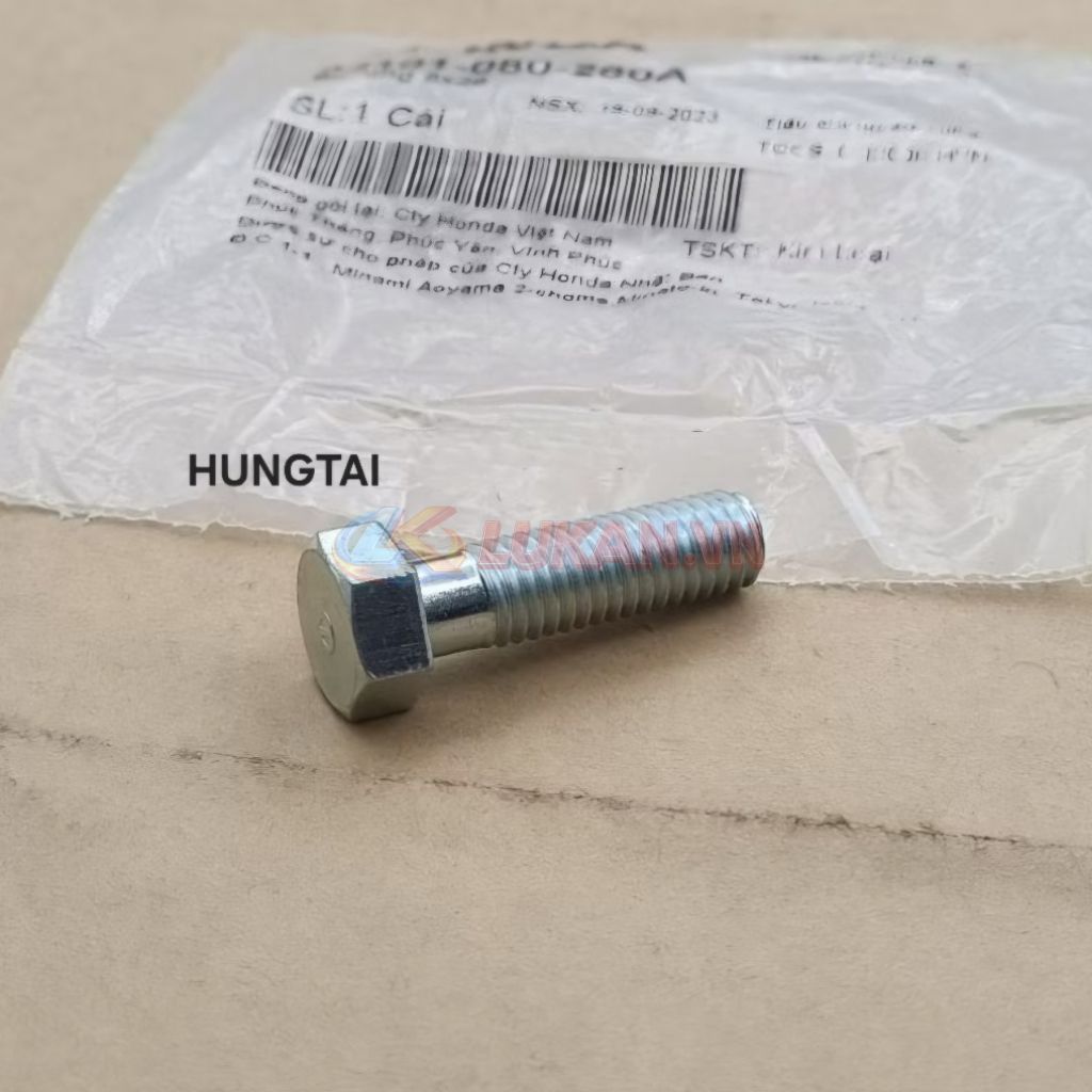 Ốc, bu lông 8x28 pass đùi nhôm gác chân trái WAVE Thái, ALPHA, ZX, FUTURE 1... zin 92101-080-280A - Ảnh 4
