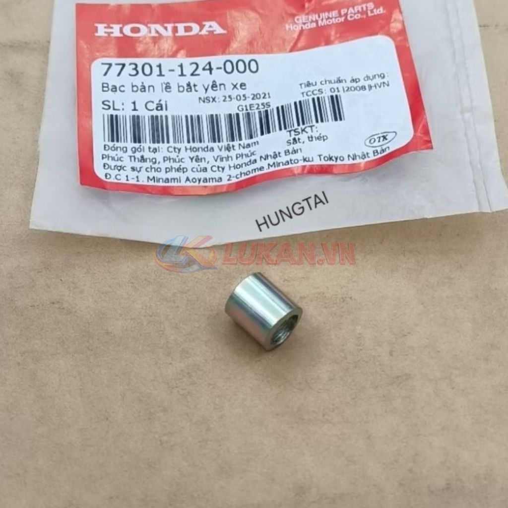 Bạc, ắc đệm bản lề yên xe DREAM, WAVE, FUTURE.... zin 77301-124-000 - Ảnh 4