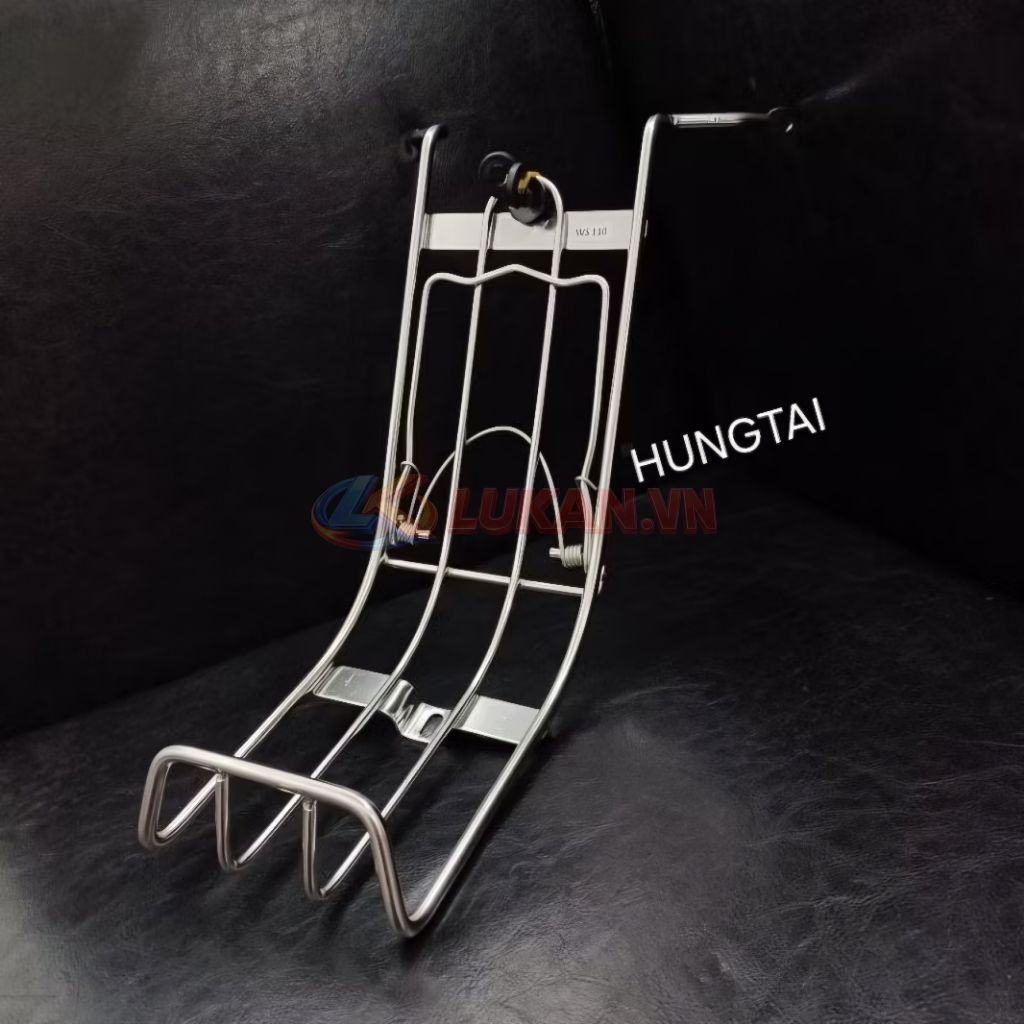 Baga giữa để đồ inox xe WAVE S110, RSX 110... 8li, 10li mẫu xưa - Ảnh 3