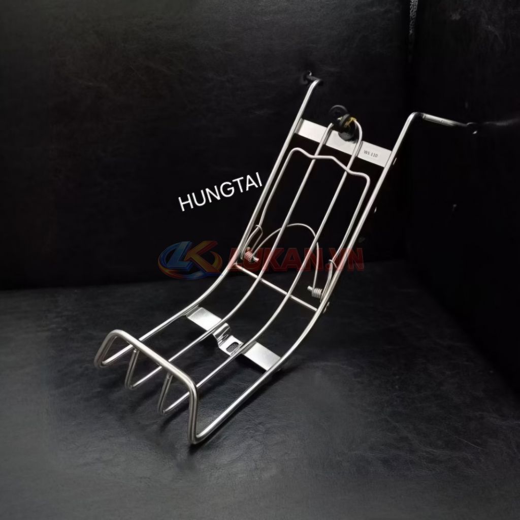 Baga giữa để đồ inox xe WAVE S110, RSX 110... 8li, 10li mẫu xưa