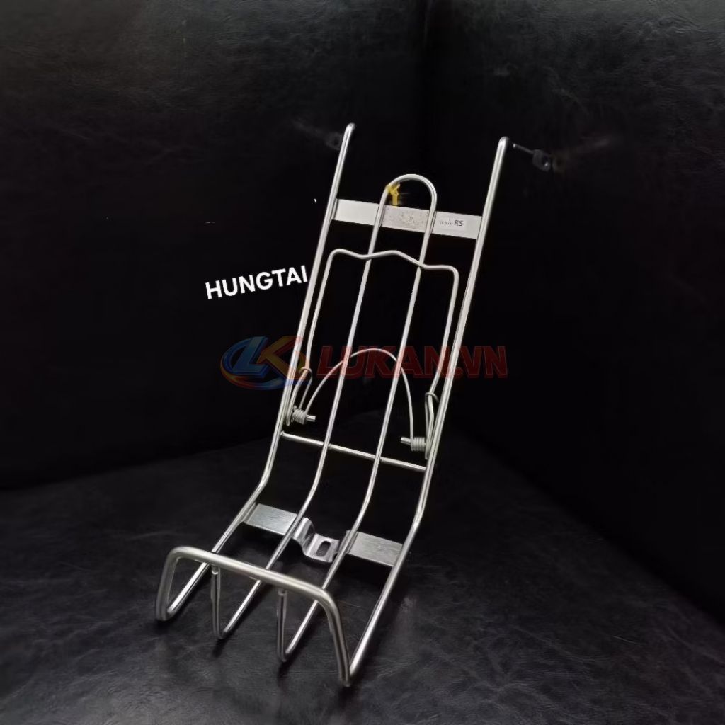 Baga giữa kẹp để đồ xe WAVE A, RS, S100, RSX... inox 8li mẫu xưa - Ảnh 2