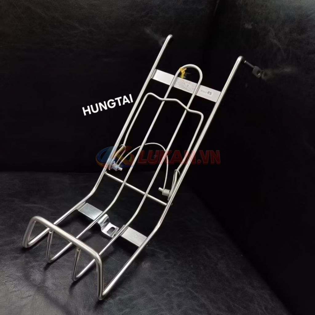 Baga giữa kẹp để đồ xe WAVE A, RS, S100, RSX... inox 8li mẫu xưa - Ảnh 3