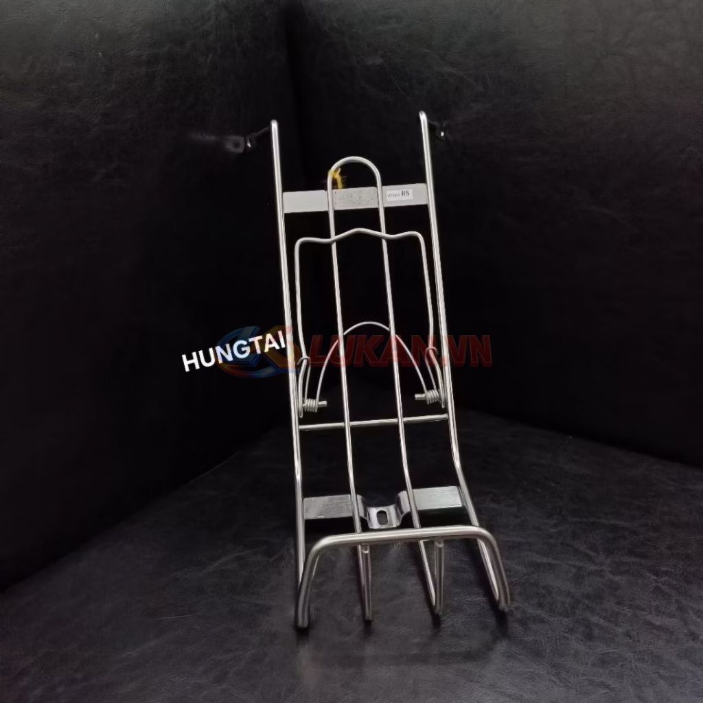 Baga giữa kẹp để đồ xe WAVE A, RS, S100, RSX... inox 8li mẫu xưa - Ảnh 4