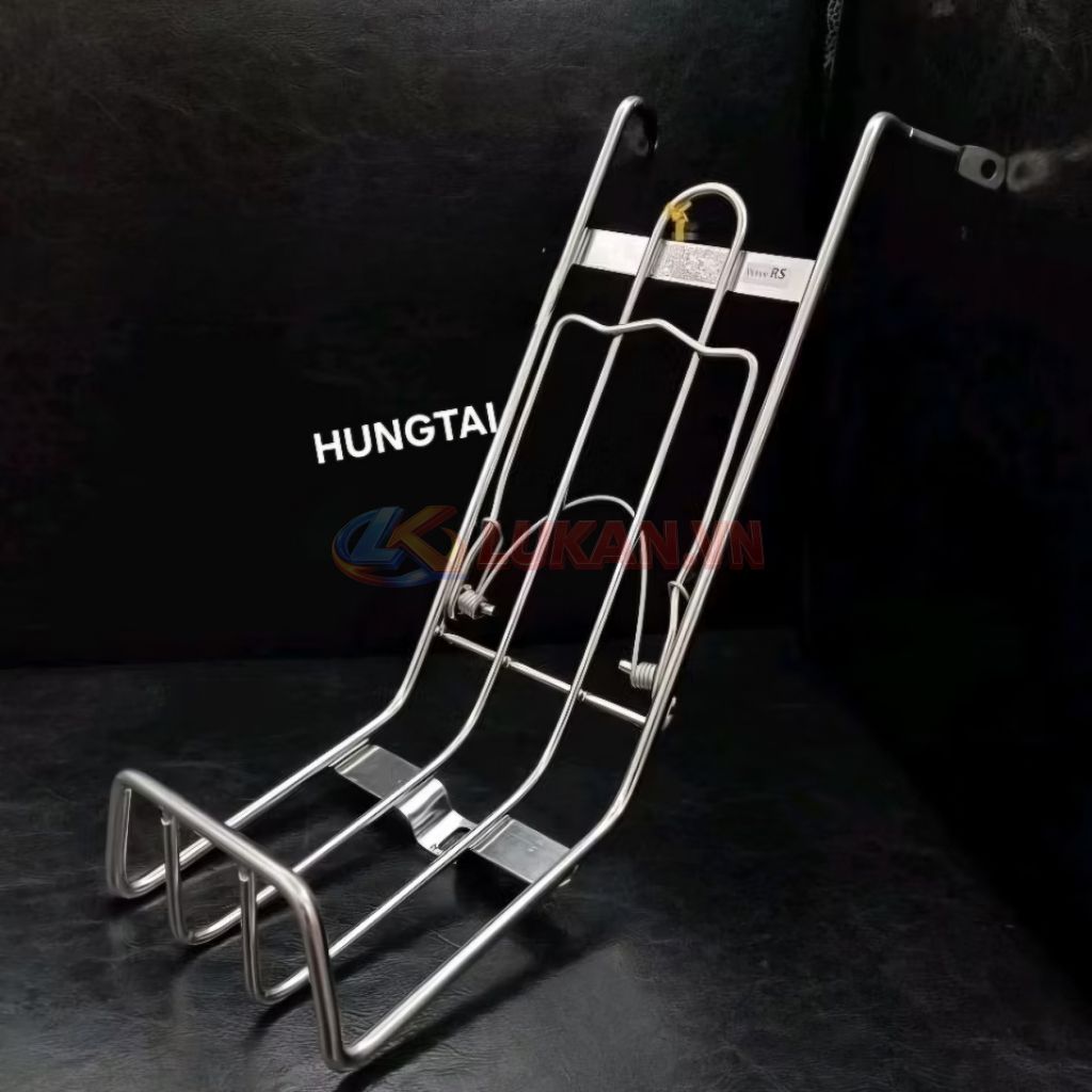 Baga giữa kẹp để đồ xe WAVE A, RS, S100, RSX... inox 8li mẫu xưa