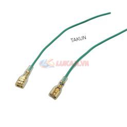 Dây gim điện, giắc cắm kèn còi xe DREAM, WAVE, FUTURE.... Đen + Xanh