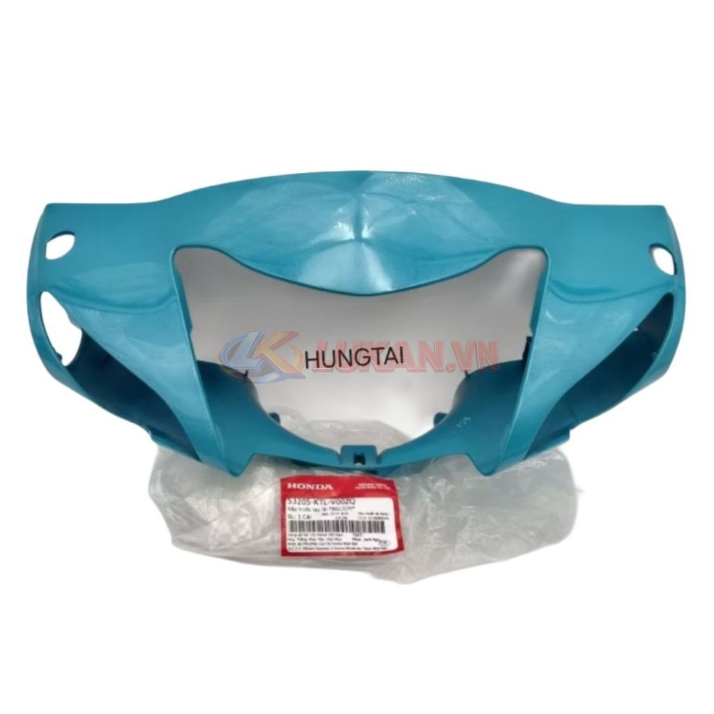 Nhựa ốp, vỏ đầu đèn trước WAVE A, ALPHA 100.... Xanh dương, bàn thờ zin Honda 53205-KTL-V00ZQ