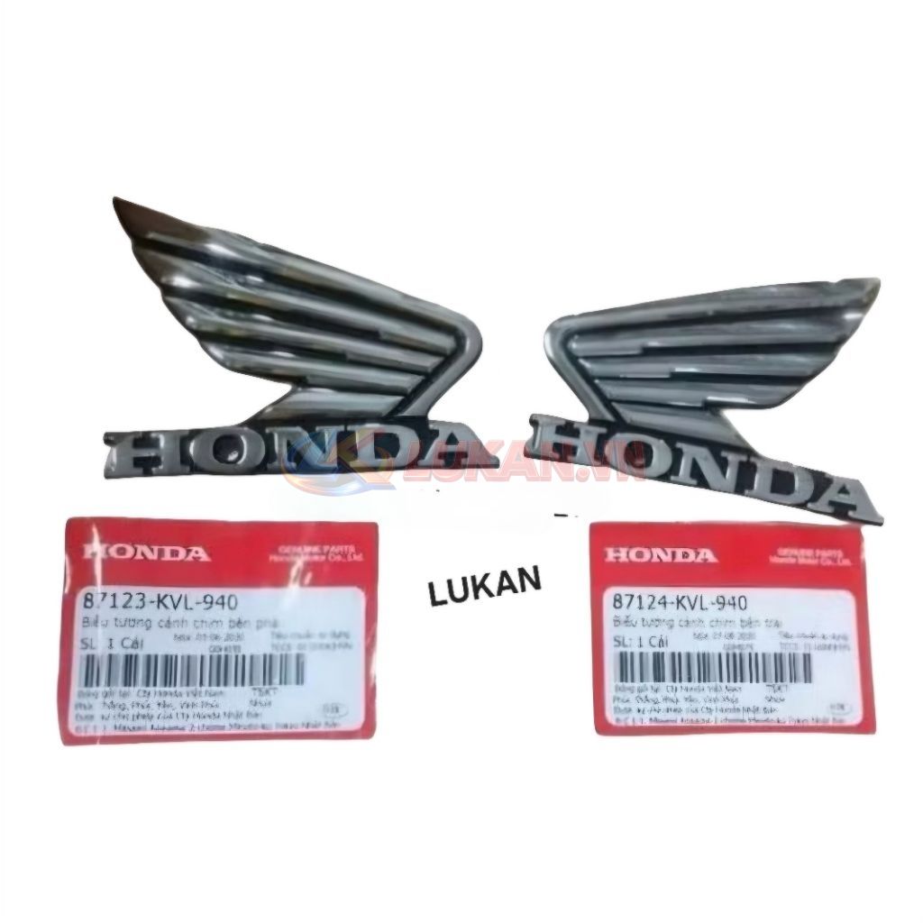 Tem logo cánh chim, bửng yếm xe FUTURE NEO, X 125.... zin Honda 87124-KVL-940, 87123-KVL-940 - Ảnh 3