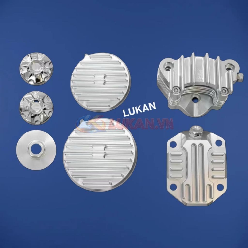 Bộ nắp chụp đầu bò quylat CNC xe DREAM, WAVE, CUB.... hàng thái - Ảnh 3
