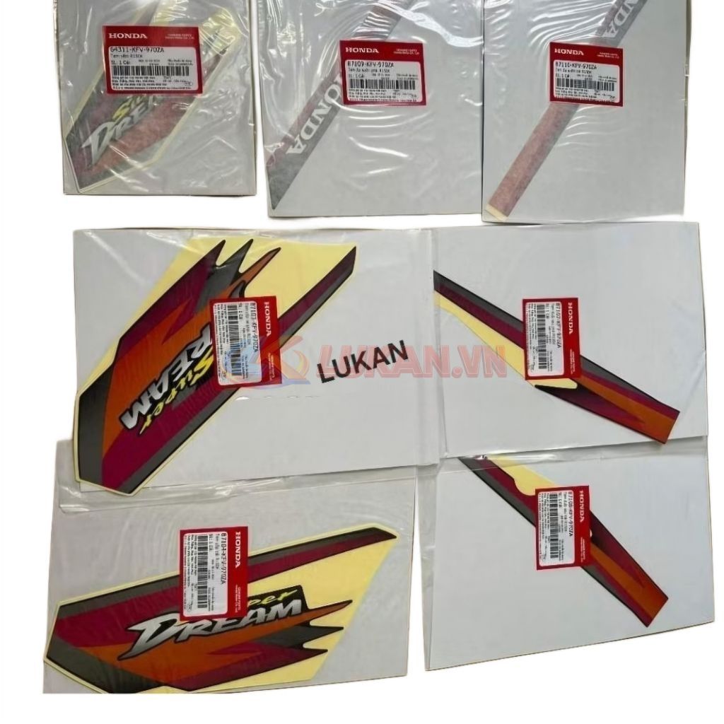 Bộ tem xe Super DREAM Việt 2000, 2001.... zin chính hãng - Ảnh 2