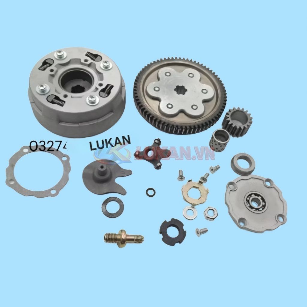 Cụm bố, nhông nồi côn xe CUB 78, 81, 82..... bộ đầy đủ ốc tán bạc đạn - Ảnh 2