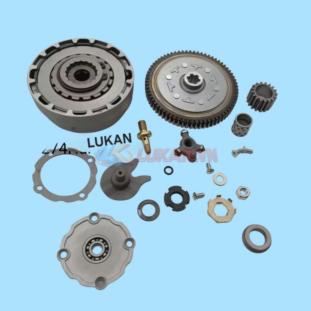 Cụm bố, nhông nồi côn xe CUB 78, 81, 82..... bộ đầy đủ ốc tán bạc đạn - Ảnh 4