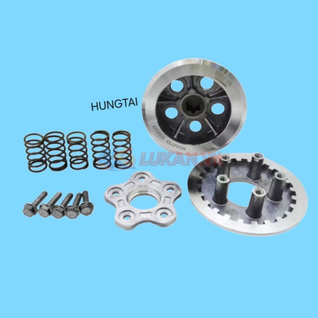 Bộ nhôm nồi côn 5 lò xo độ, ly hợp xe DREAM, WAVE, CUB.... - Ảnh 2